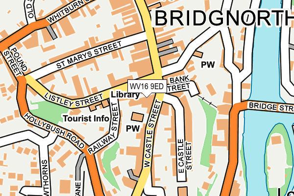 WV16 9ED map - OS OpenMap – Local (Ordnance Survey)