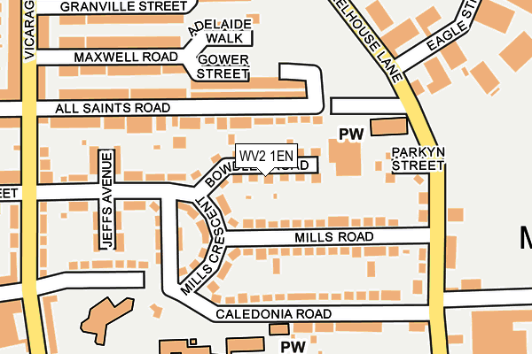 WV2 1EN map - OS OpenMap – Local (Ordnance Survey)