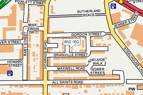 WV2 1EQ map - OS OpenMap – Local (Ordnance Survey)