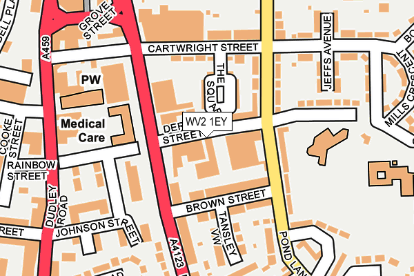 WV2 1EY map - OS OpenMap – Local (Ordnance Survey)