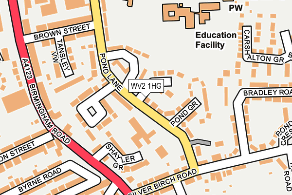 WV2 1HG map - OS OpenMap – Local (Ordnance Survey)