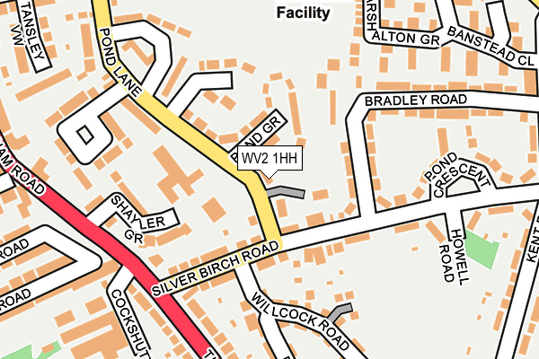 WV2 1HH map - OS OpenMap – Local (Ordnance Survey)