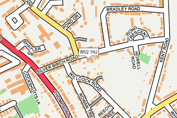 WV2 1HJ map - OS OpenMap – Local (Ordnance Survey)