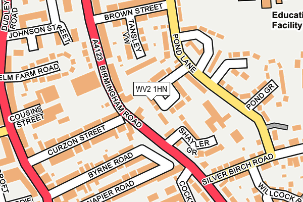 WV2 1HN map - OS OpenMap – Local (Ordnance Survey)