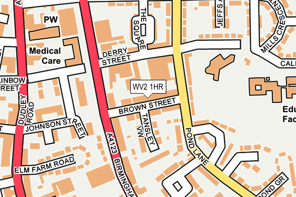 WV2 1HR map - OS OpenMap – Local (Ordnance Survey)