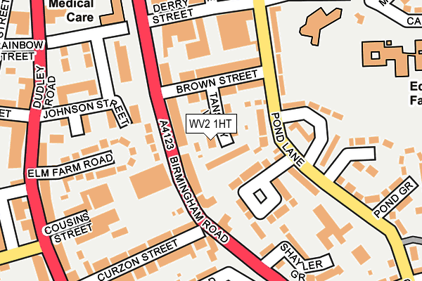 WV2 1HT map - OS OpenMap – Local (Ordnance Survey)