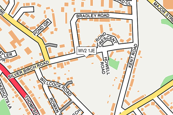 WV2 1JE map - OS OpenMap – Local (Ordnance Survey)