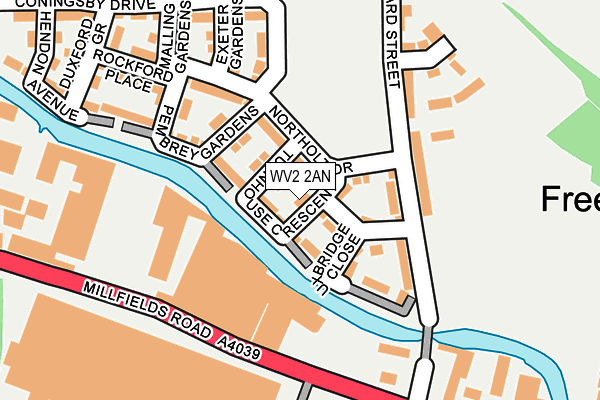 WV2 2AN map - OS OpenMap – Local (Ordnance Survey)