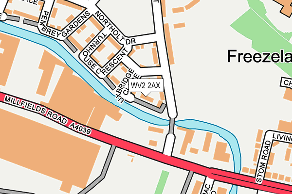 WV2 2AX map - OS OpenMap – Local (Ordnance Survey)