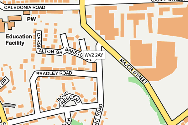 WV2 2AY map - OS OpenMap – Local (Ordnance Survey)