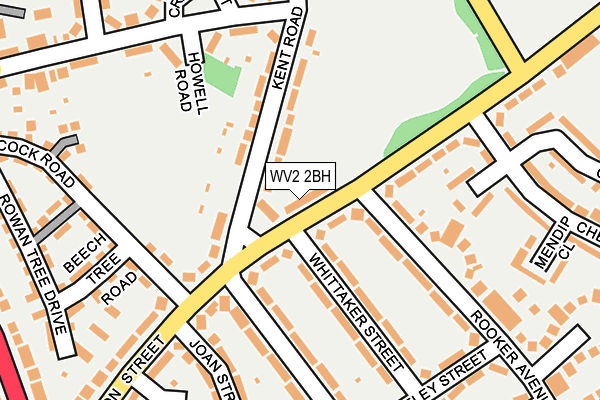 WV2 2BH map - OS OpenMap – Local (Ordnance Survey)