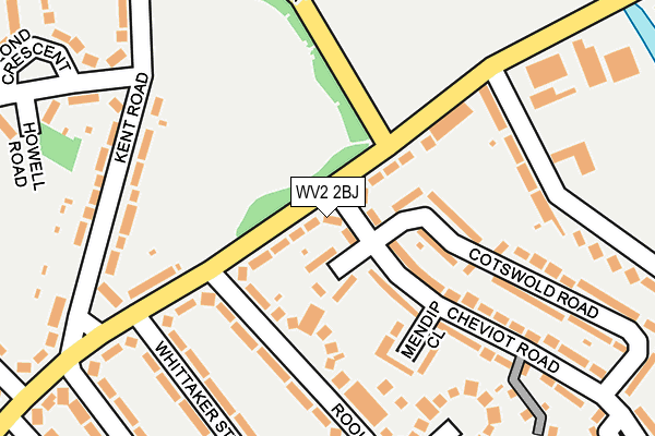 WV2 2BJ map - OS OpenMap – Local (Ordnance Survey)