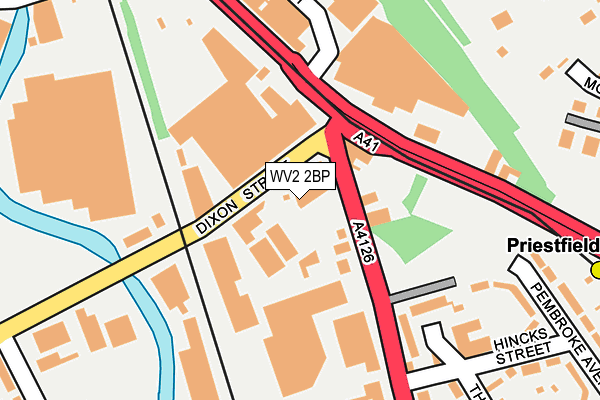 WV2 2BP map - OS OpenMap – Local (Ordnance Survey)
