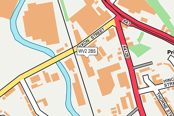 WV2 2BS map - OS OpenMap – Local (Ordnance Survey)