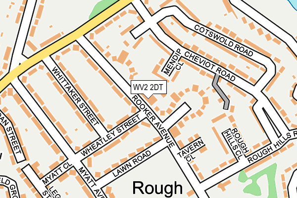 WV2 2DT map - OS OpenMap – Local (Ordnance Survey)
