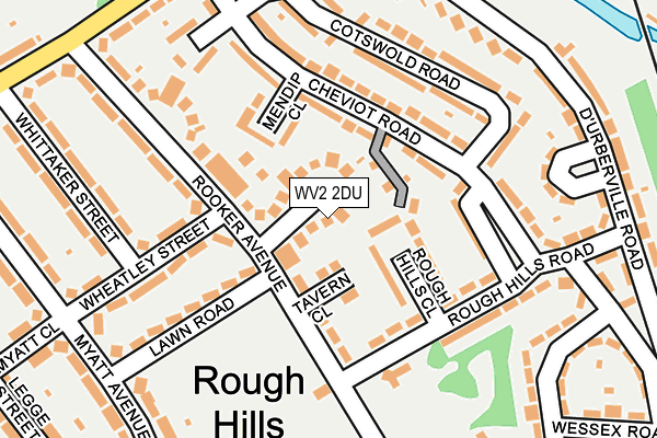 WV2 2DU map - OS OpenMap – Local (Ordnance Survey)