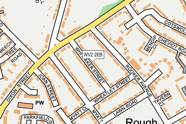 WV2 2EB map - OS OpenMap – Local (Ordnance Survey)