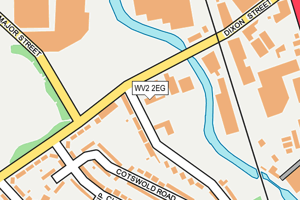 WV2 2EG map - OS OpenMap – Local (Ordnance Survey)