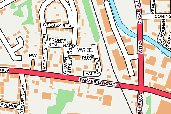 WV2 2EJ map - OS OpenMap – Local (Ordnance Survey)