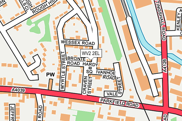WV2 2EL map - OS OpenMap – Local (Ordnance Survey)
