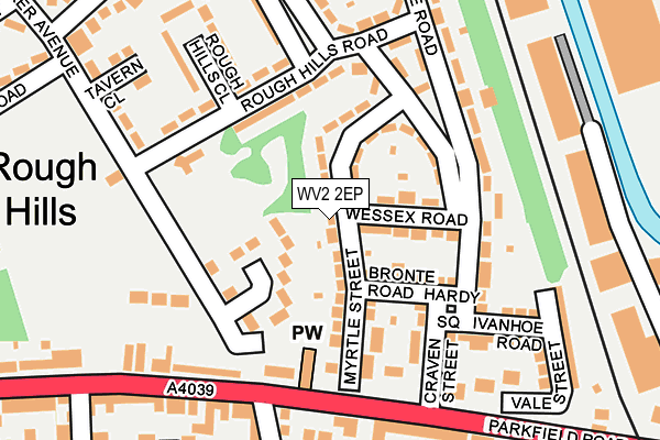 WV2 2EP map - OS OpenMap – Local (Ordnance Survey)