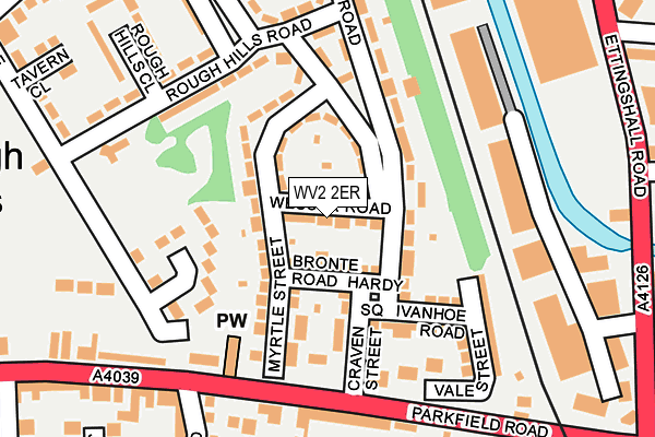 WV2 2ER map - OS OpenMap – Local (Ordnance Survey)