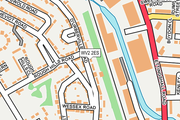 WV2 2ES map - OS OpenMap – Local (Ordnance Survey)