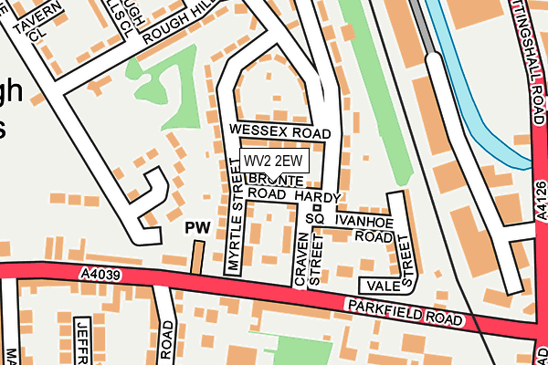 WV2 2EW map - OS OpenMap – Local (Ordnance Survey)