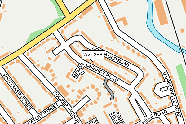 WV2 2HB map - OS OpenMap – Local (Ordnance Survey)