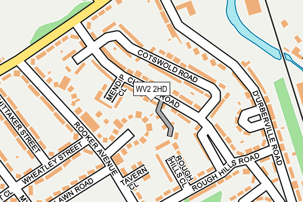 WV2 2HD map - OS OpenMap – Local (Ordnance Survey)