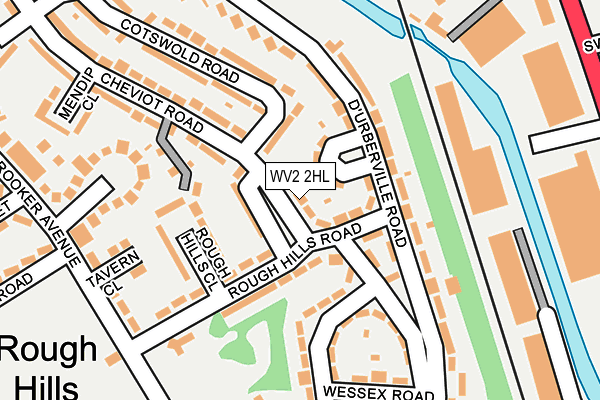 WV2 2HL map - OS OpenMap – Local (Ordnance Survey)