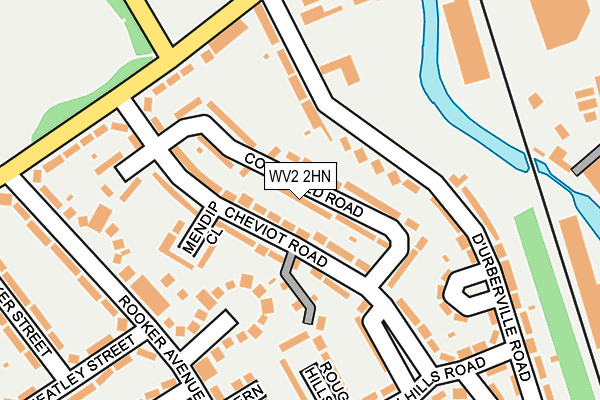 WV2 2HN map - OS OpenMap – Local (Ordnance Survey)