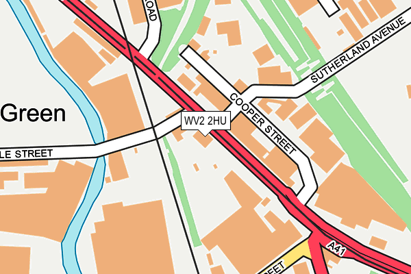WV2 2HU map - OS OpenMap – Local (Ordnance Survey)