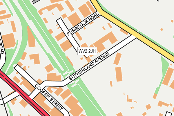 WV2 2JH map - OS OpenMap – Local (Ordnance Survey)