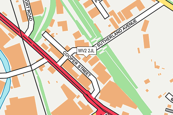 WV2 2JL map - OS OpenMap – Local (Ordnance Survey)
