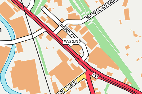 WV2 2JN map - OS OpenMap – Local (Ordnance Survey)