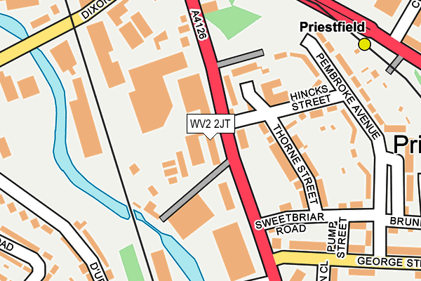 WV2 2JT map - OS OpenMap – Local (Ordnance Survey)