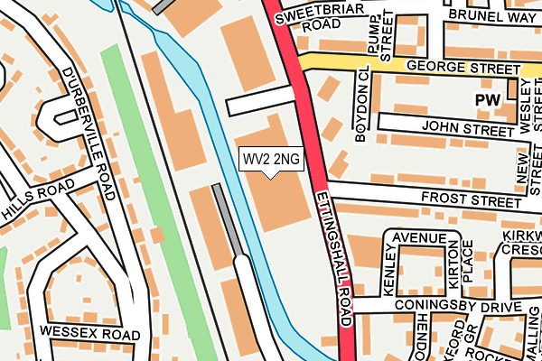 WV2 2NG map - OS OpenMap – Local (Ordnance Survey)