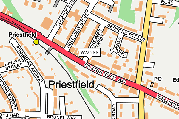 WV2 2NN map - OS OpenMap – Local (Ordnance Survey)