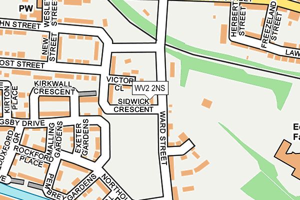 WV2 2NS map - OS OpenMap – Local (Ordnance Survey)
