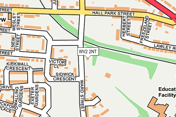 WV2 2NT map - OS OpenMap – Local (Ordnance Survey)