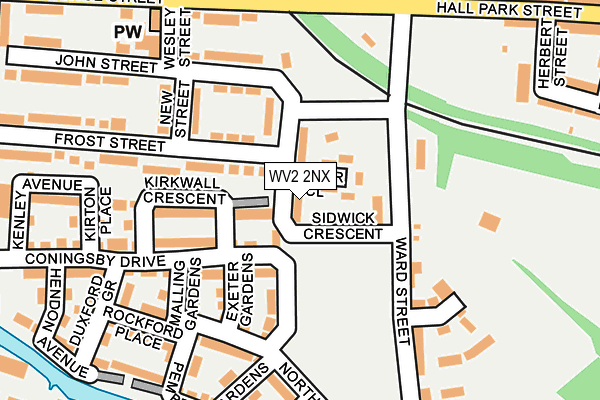 WV2 2NX map - OS OpenMap – Local (Ordnance Survey)