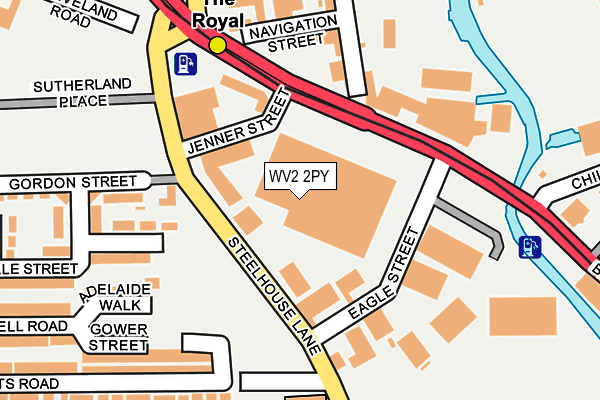 WV2 2PY map - OS OpenMap – Local (Ordnance Survey)