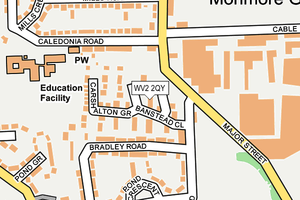 WV2 2QY map - OS OpenMap – Local (Ordnance Survey)