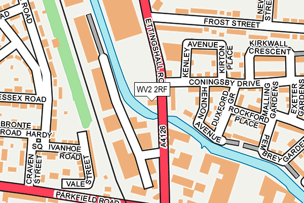 WV2 2RF map - OS OpenMap – Local (Ordnance Survey)