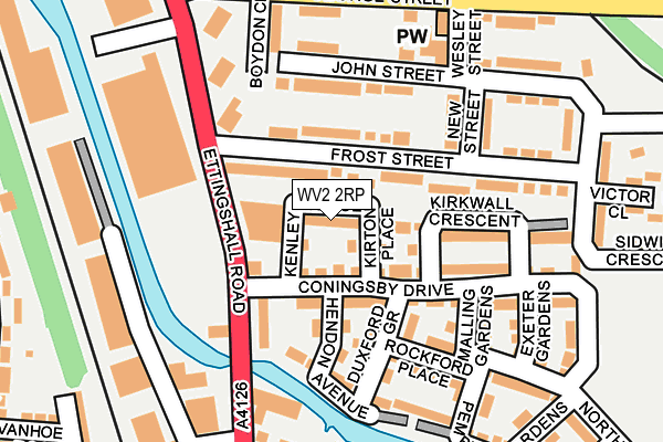 WV2 2RP map - OS OpenMap – Local (Ordnance Survey)