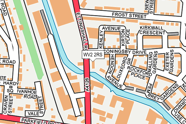 WV2 2RS map - OS OpenMap – Local (Ordnance Survey)