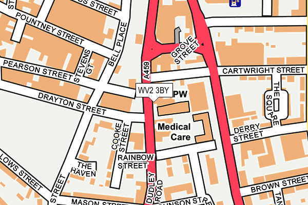 WV2 3BY map - OS OpenMap – Local (Ordnance Survey)