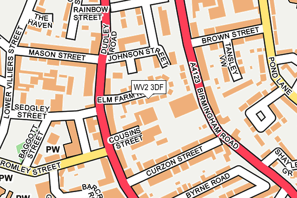 WV2 3DF map - OS OpenMap – Local (Ordnance Survey)