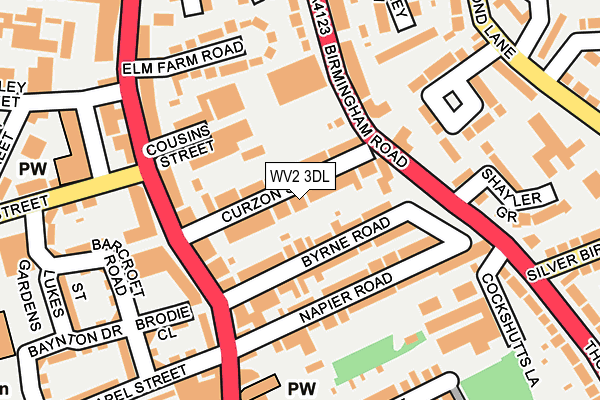 WV2 3DL map - OS OpenMap – Local (Ordnance Survey)